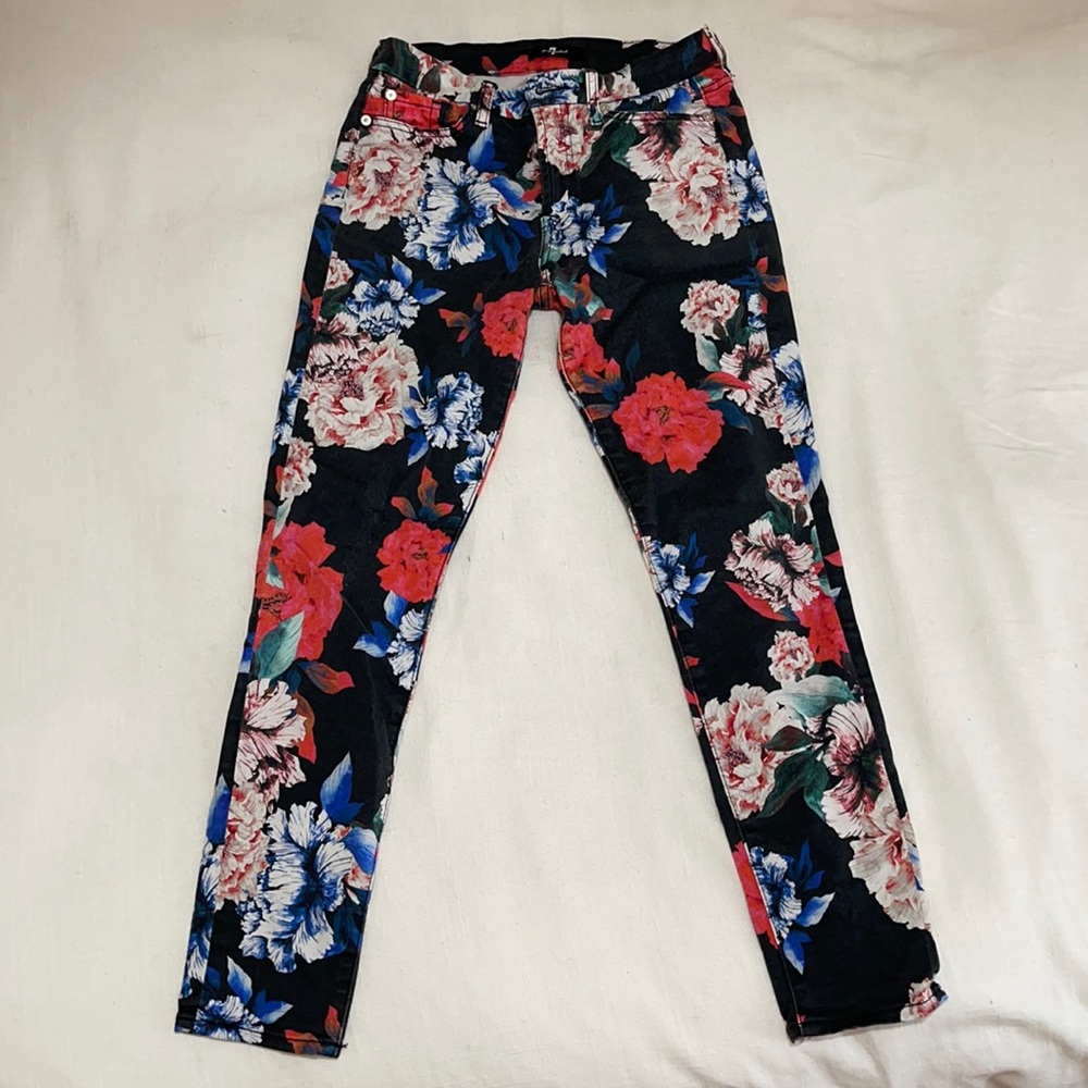 7 for all mankind floral pants size 27